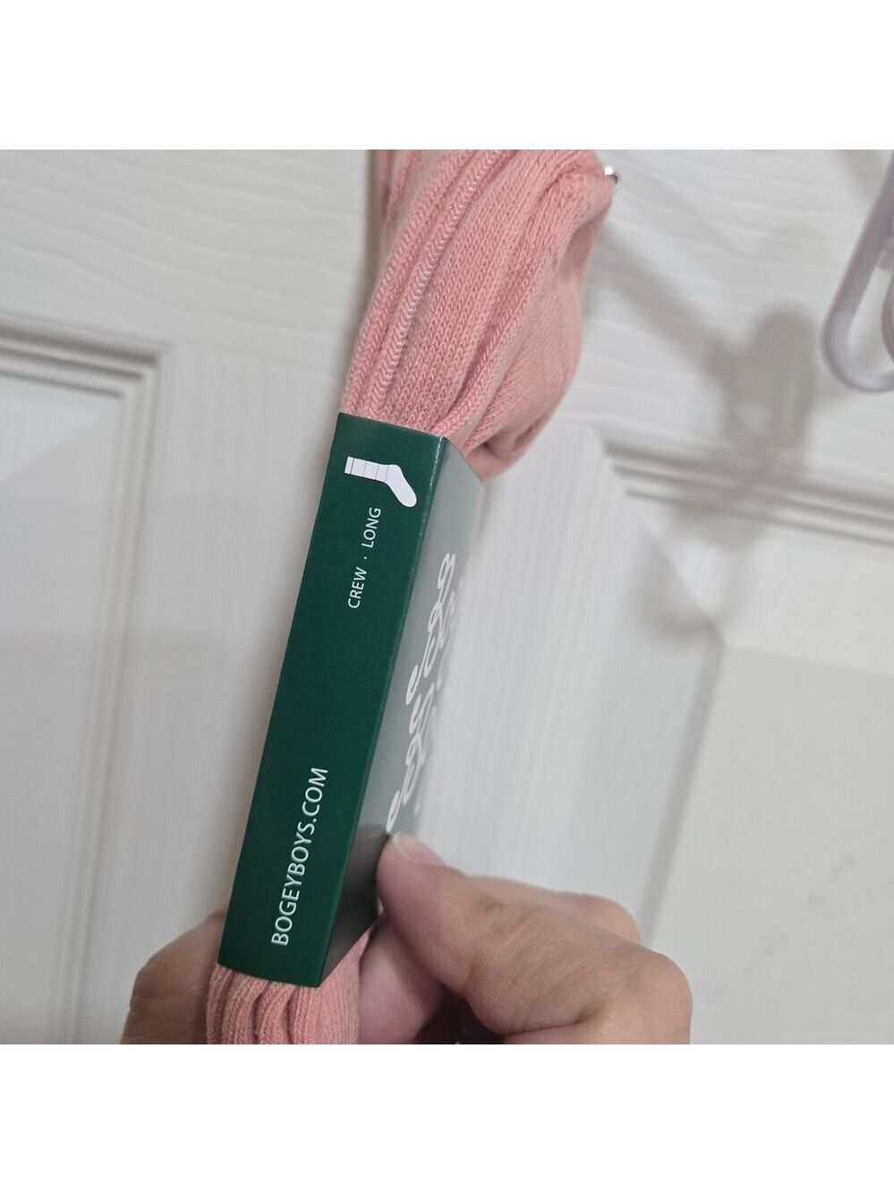 Bogey boys socks by macklemore mens size 9-12 m/L pastel pink long crew socks - Picture 4 of 7